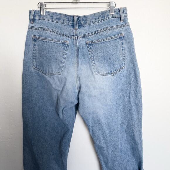 Vintage Moda International Jeans 10 Denim Cuffed Floral Checkered Cottage Y2K - Picture 3 of 8